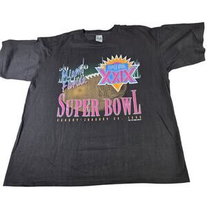 Vintage Super Bowl XXIX 1995 Miami FL NFL Competitor T Shirt Made in USA XL